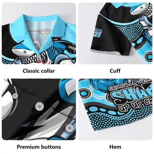 Cronulla-Sutherland Sharks Hawaiian Shirt Battle For Glory Rugby Finals Edition Cronulla-Sutherland Sharks Hawaiian Shirt Battle For Glory Rugby Finals Edition