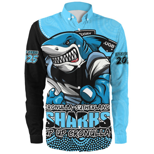 Cronulla-Sutherland Sharks Long Sleeve Shirt Battle For Glory Rugby Finals Edition
