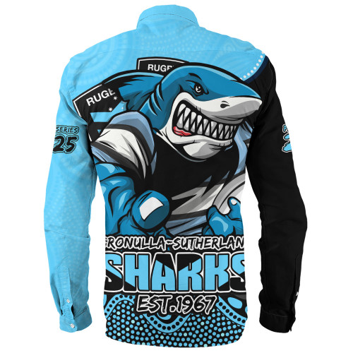 Cronulla-Sutherland Sharks Long Sleeve Shirt Battle For Glory Rugby Finals Edition