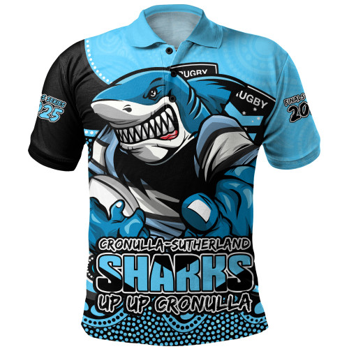 Cronulla-Sutherland Sharks Polo Shirt Battle For Glory Rugby Finals Edition