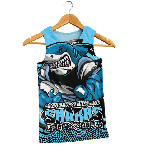 Cronulla-Sutherland Sharks Men Singlet Battle For Glory Rugby Finals Edition