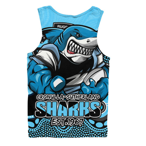 Cronulla-Sutherland Sharks Men Singlet Battle For Glory Rugby Finals Edition