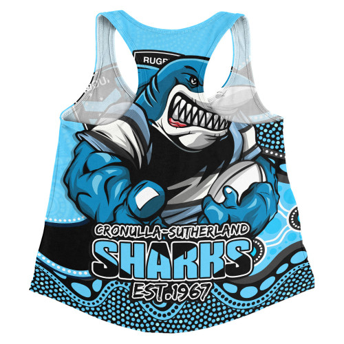 Cronulla-Sutherland Sharks Women Racerback Singlet Battle For Glory Rugby Finals Edition
