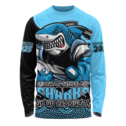 Cronulla-Sutherland Sharks Long Sleeve T-shirt Battle For Glory Rugby Finals Edition