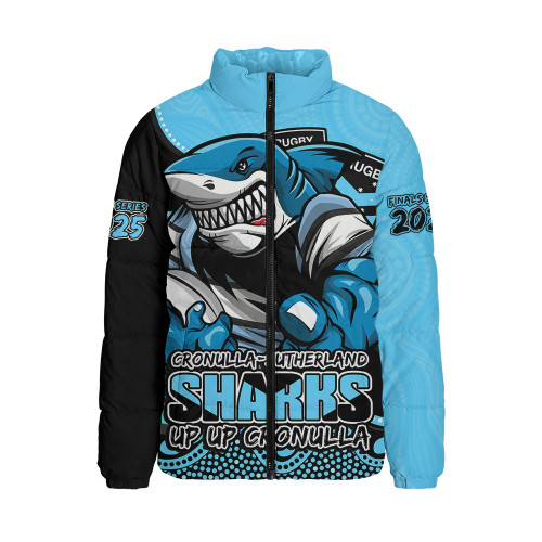 Cronulla-Sutherland Sharks Padded Jacket Battle For Glory Rugby Finals Edition