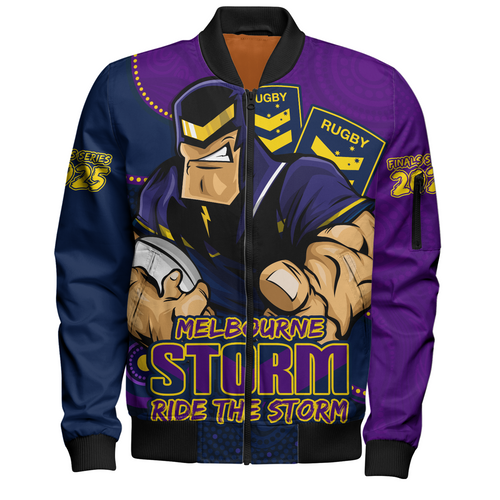 Melbourne Storm Bomber Jacket Battle For Glory Rugby Finals Edition