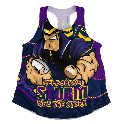 Melbourne Storm Women Racerback Singlet Battle For Glory Rugby Finals Edition