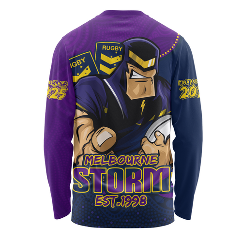 Melbourne Storm Long Sleeve T-shirt Battle For Glory Rugby Finals Edition