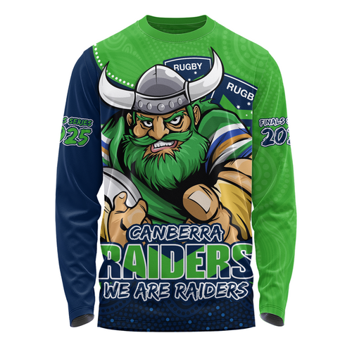 Canberra Raiders Long Sleeve T-shirt Battle For Glory Rugby Finals Edition