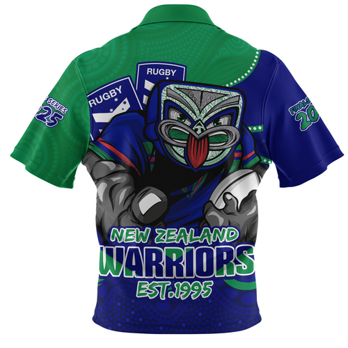 New Zealand Warriors Zip Polo Shirt Battle For Glory Rugby Finals Edition New Zealand Warriors Zip Polo Shirt Battle For Glory Rugby Finals Edition