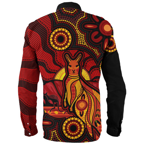 Indigenous Australian Aboriginal Long Sleeve Shirt Echoes Of The Dreaming