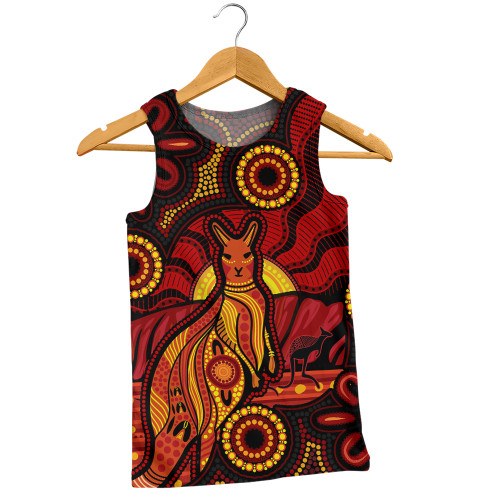 Indigenous Australian Aboriginal Men Singlet Echoes Of The Dreaming