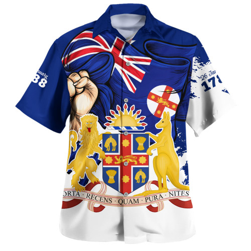 New South Wales Hawaiian Shirt Power Pride And Heritage Crest New South Wales Hawaiian Shirt Power Pride And Heritage Crest