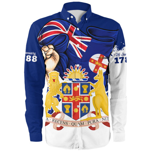 New South Wales Long Sleeve Shirt Power Pride And Heritage Crest New South Wales Long Sleeve Shirt Power Pride And Heritage Crest
