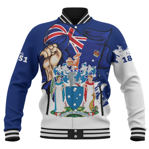 Victoria Baseball Jacket Power Pride And Heritage Crest