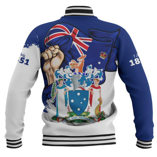 Victoria Baseball Jacket Power Pride And Heritage Crest