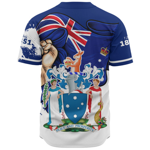 Victoria Baseball Shirt Power Pride And Heritage Crest