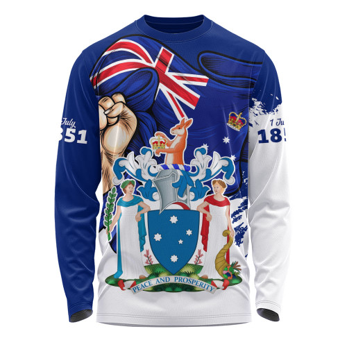 Victoria Long Sleeve T-shirt Power Pride And Heritage Crest