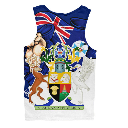 Queensland Men Singlet Power Pride And Heritage Crest
