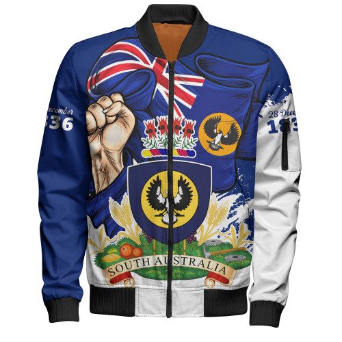 South Australia Bomber Jacket Power Pride And Heritage Crest South Australia Bomber Jacket Power Pride And Heritage Crest