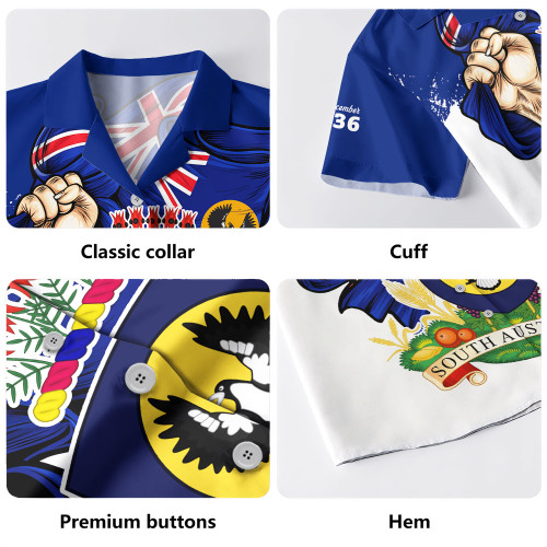 South Australia Hawaiian Shirt Power Pride And Heritage Crest