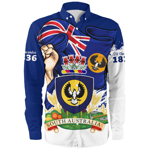 South Australia Long Sleeve Shirt Power Pride And Heritage Crest South Australia Long Sleeve Shirt Power Pride And Heritage Crest