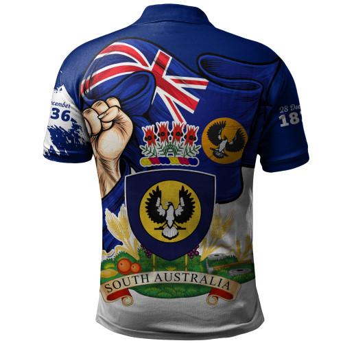 South Australia Polo Shirt Power Pride And Heritage Crest