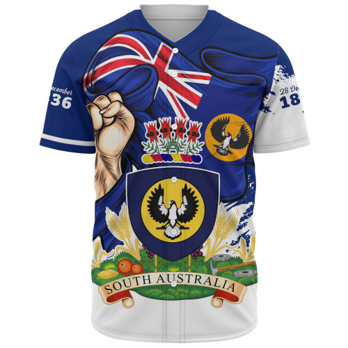 South Australia Baseball Shirt Power Pride And Heritage Crest