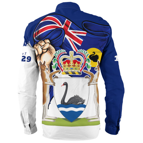 Western Australia Long Sleeve Shirt Power Pride And Heritage Crest Western Australia Long Sleeve Shirt Power Pride And Heritage Crest