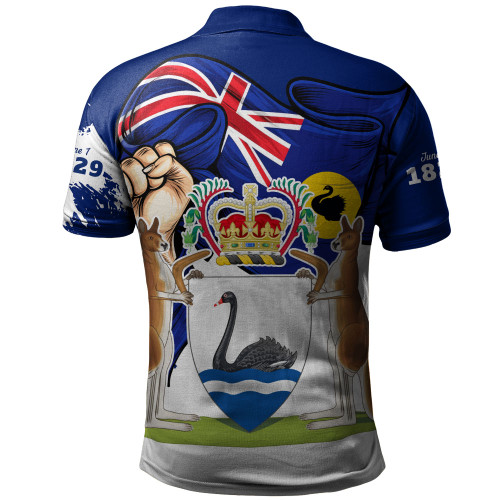 Western Australia Polo Shirt Power Pride And Heritage Crest Western Australia Polo Shirt Power Pride And Heritage Crest