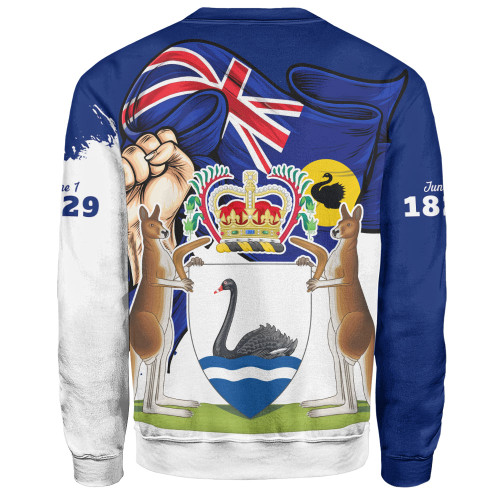 Western Australia Sweatshirt Power Pride And Heritage Crest Western Australia Sweatshirt Power Pride And Heritage Crest