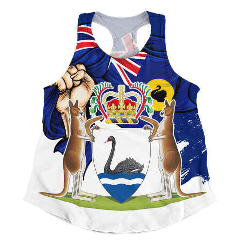 Western Australia Women Racerback Singlet Power Pride And Heritage Crest