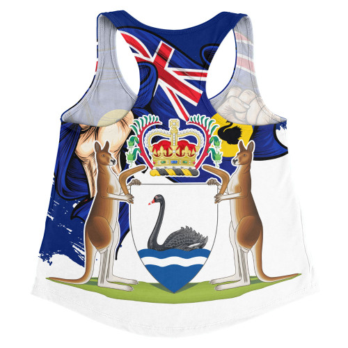 Western Australia Women Racerback Singlet Power Pride And Heritage Crest
