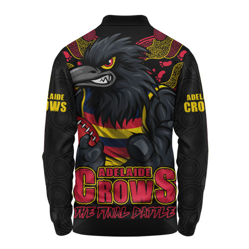 Adelaide Crows Long Sleeve Polo Shirt Final Clash Battle Edition Adelaide Crows Long Sleeve Polo Shirt Final Clash Battle Edition
