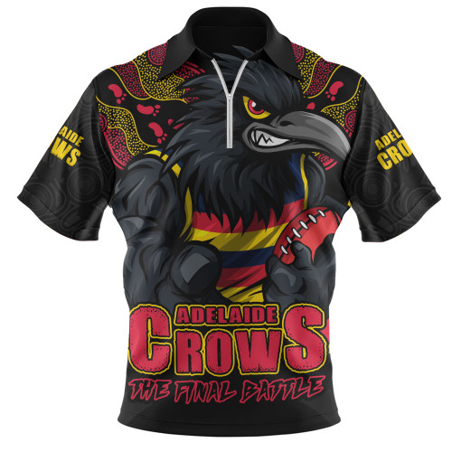 Adelaide Crows Zip Polo Shirt Final Clash Battle Edition Adelaide Crows Zip Polo Shirt Final Clash Battle Edition