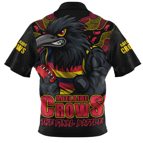 Adelaide Crows Zip Polo Shirt Final Clash Battle Edition
