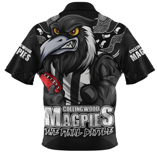 Collingwood Zip Polo Shirt Final Clash Battle Edition