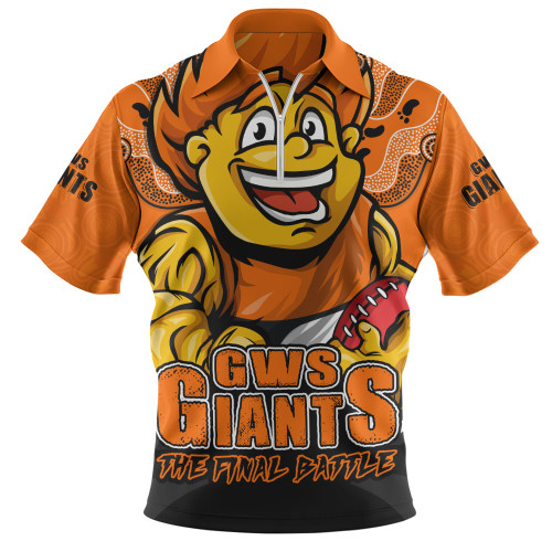 GWS GIANTS Zip Polo Shirt Final Clash Battle Edition GWS GIANTS Zip Polo Shirt Final Clash Battle Edition