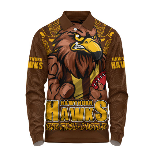 Hawthorn Long Sleeve Polo Shirt Final Clash Battle Edition