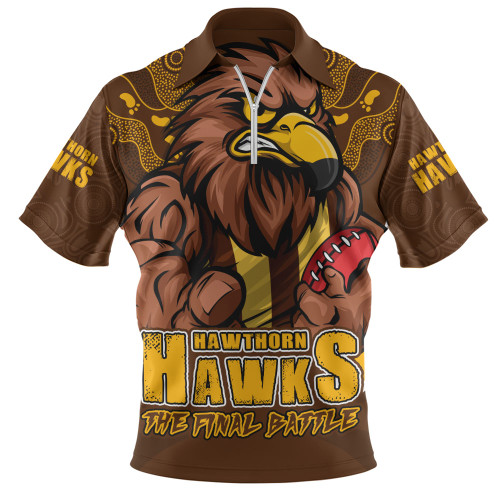 Hawthorn Zip Polo Shirt Final Clash Battle Edition