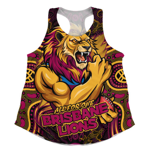 Brisbane Lions Women Racerback Singlet Spirit Warriors Of The Game