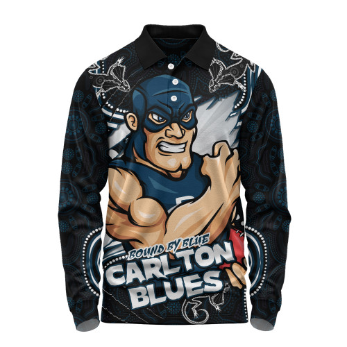 Carlton Long Sleeve Polo Shirt Spirit Warriors Of The Game Carlton Long Sleeve Polo Shirt Spirit Warriors Of The Game