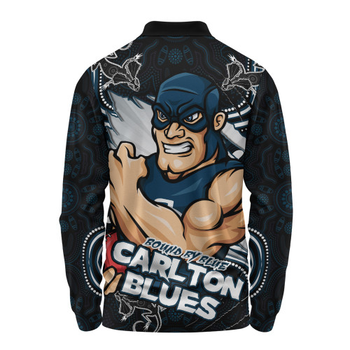 Carlton Long Sleeve Polo Shirt Spirit Warriors Of The Game