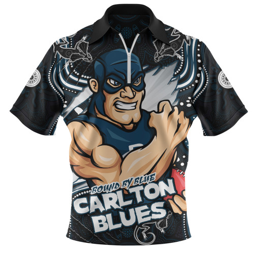 Carlton Zip Polo Shirt Spirit Warriors Of The Game Carlton Zip Polo Shirt Spirit Warriors Of The Game