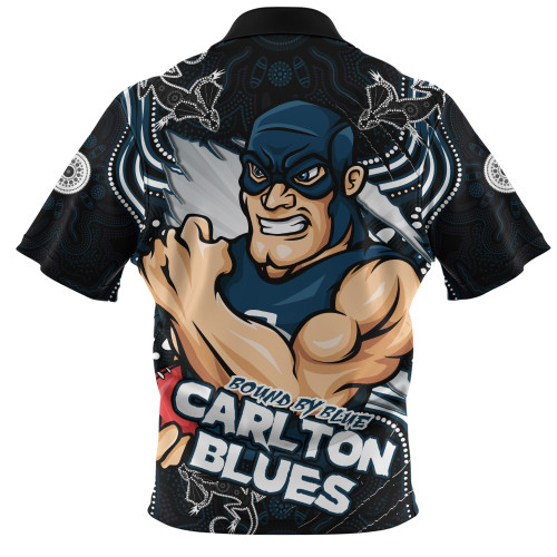 Carlton Zip Polo Shirt Spirit Warriors Of The Game Carlton Zip Polo Shirt Spirit Warriors Of The Game