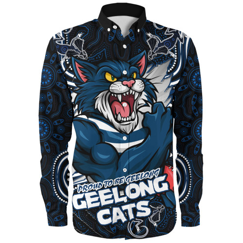 Geelong Cats Long Sleeve Shirt Spirit Warriors Of The Game Geelong Cats Long Sleeve Shirt Spirit Warriors Of The Game