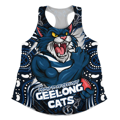 Geelong Cats Women Racerback Singlet Spirit Warriors Of The Game