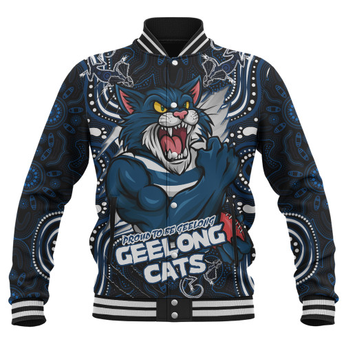 Geelong Cats Baseball Jacket Spirit Warriors Of The Game