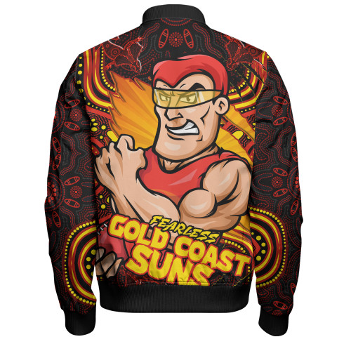 Gold Coast SUNS Bomber Jacket Spirit Warriors Of The Game Gold Coast SUNS Bomber Jacket Spirit Warriors Of The Game