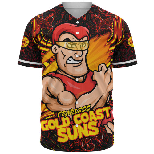Gold Coast SUNS Baseball Shirt Spirit Warriors Of The Game